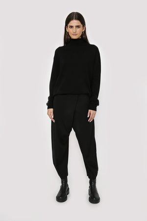 tipped pant / black