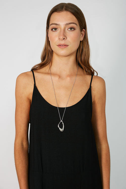 spate long necklace / silver