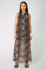area dress / black|brown cheetah print