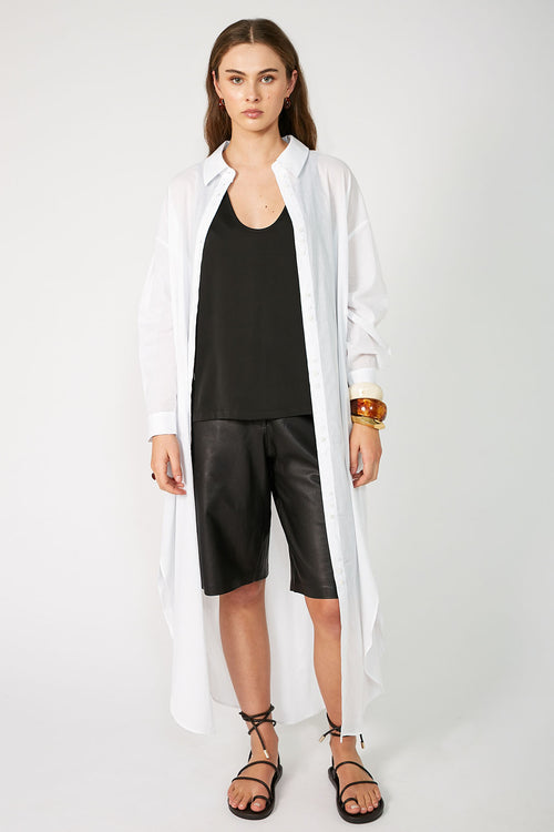 daylight shirt dress / white