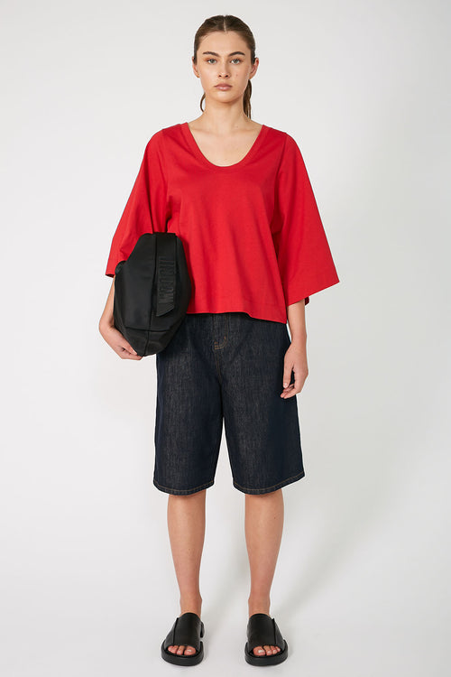 fare tee / chilli red