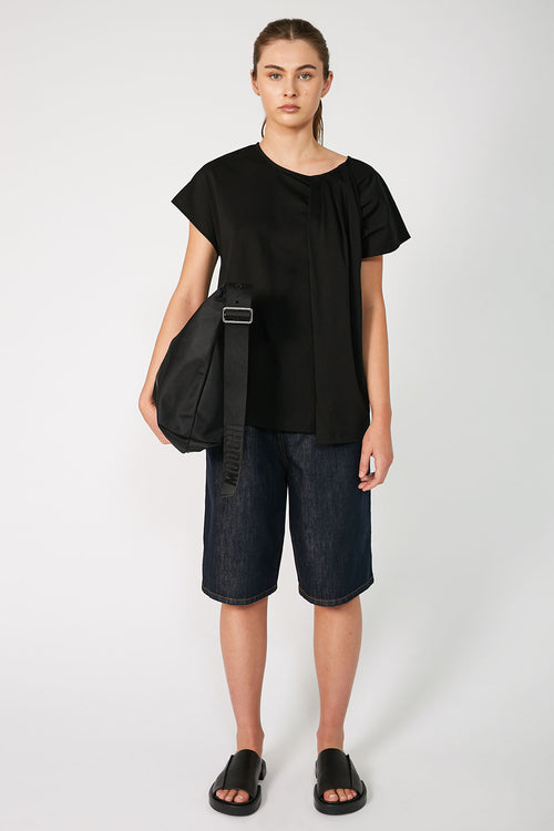 furtive denim short / indigo blue denim