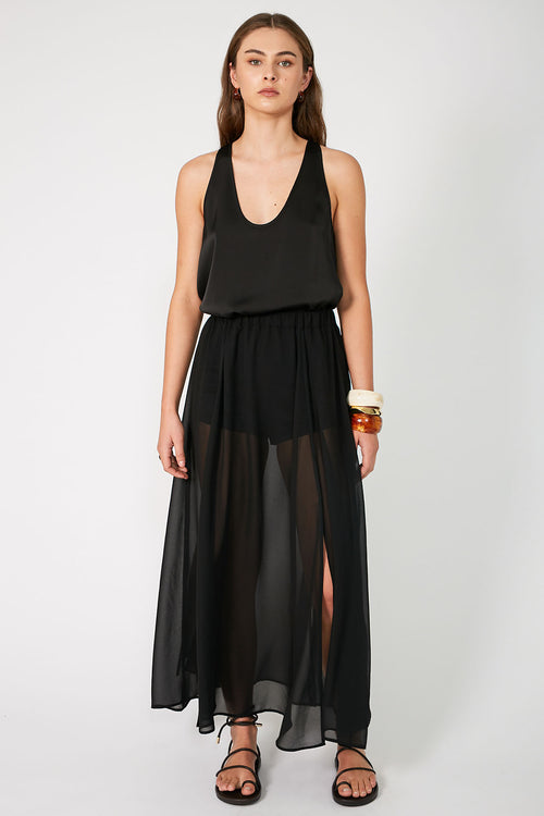 joined skirt / black