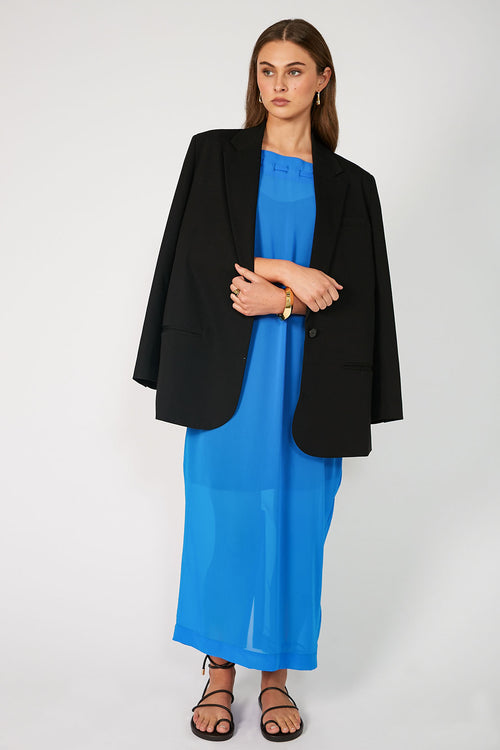 avid tee midi dress / brilliant blue