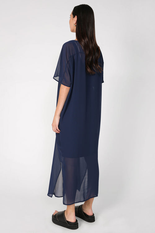 traverse short sleeve dress / sapphire blue