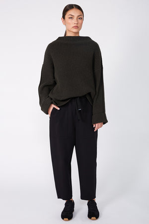 forgo rib sweater / olive marle