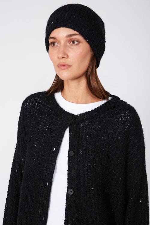 sparkle beanie / black