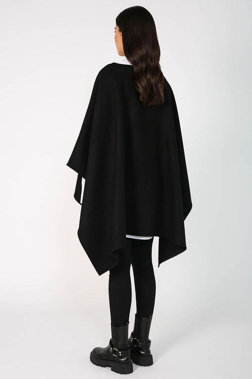 cape coat black m o o c h i