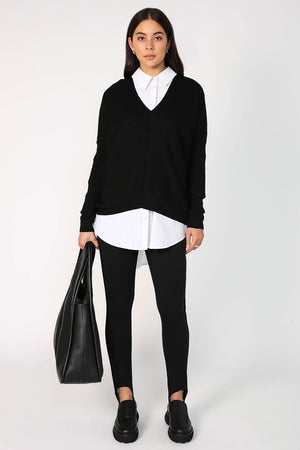 step sweater / black