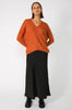 step sweater / persimmon orange