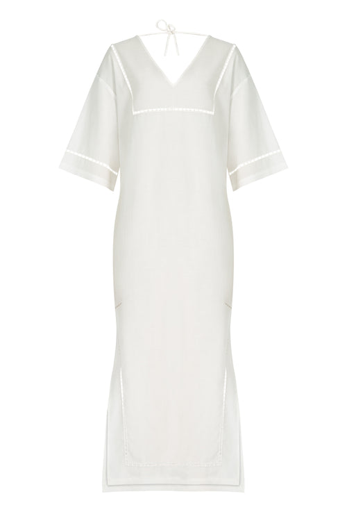 definition kaftan maxi dress / white