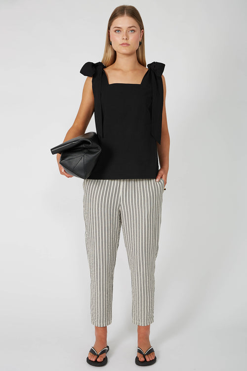 dessa pant / ecru|black stripe