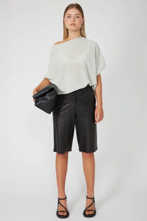 extension sleeve sweater / soft sage green