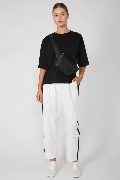 static barrel pant / white|black