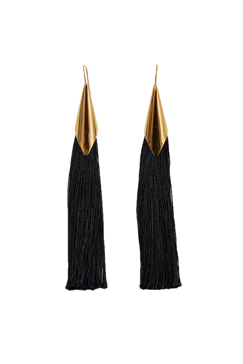 tassel earring / gold