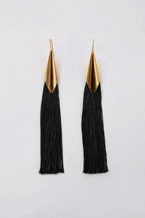 tassel earring / gold