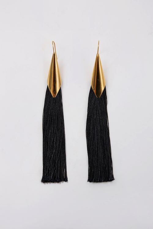 tassel earring / gold