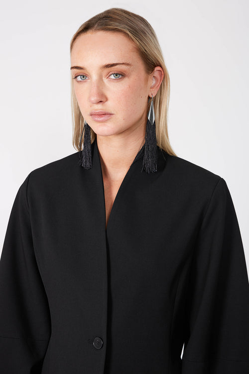 tassel earring / silver