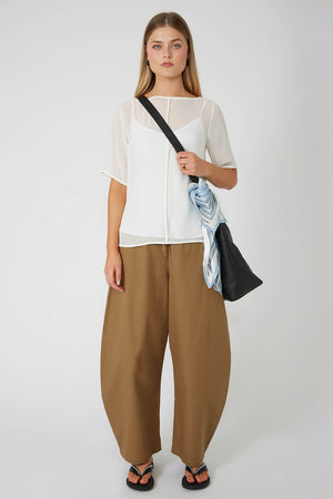 element short sleeve top / vintage white