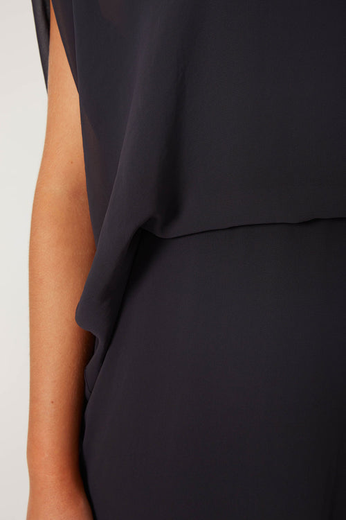 fold maxi dress / bullet grey