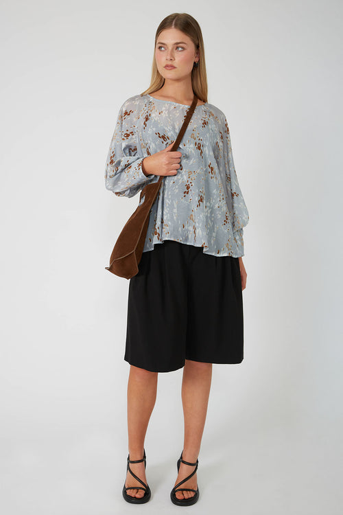 raven top / blue|tan scatter animal