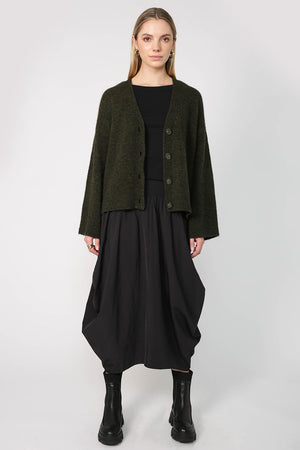 spoken cardi / dark green