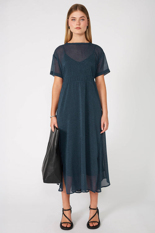 wisp midi dress / indigo navy