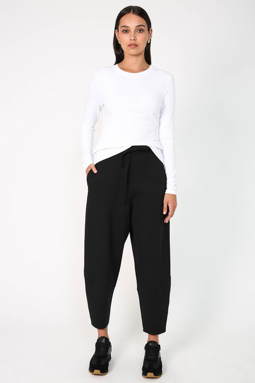 modest rib top / white