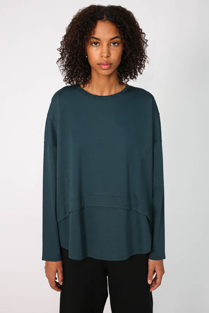 overturn top / dark teal
