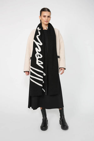 ultimate scarf / black|oatmeal neutral