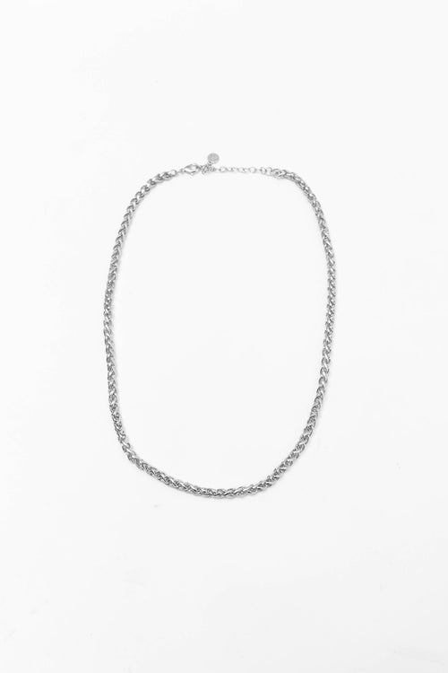 braid necklace / silver