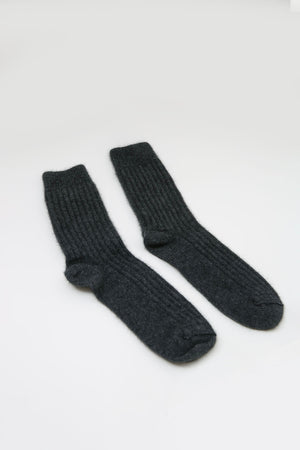 snuggle socks / charcoal marle
