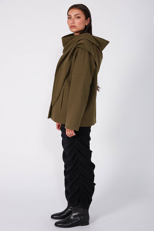 cres scarf / olive marle