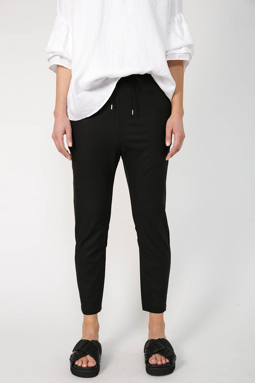 continual pant / black linen