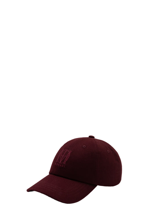 pillar cap / dark sangria red