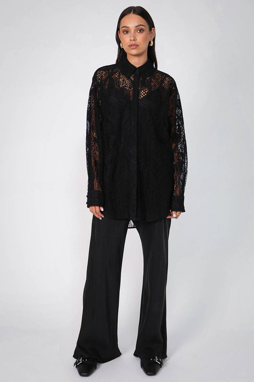 adapt lace shirt / black