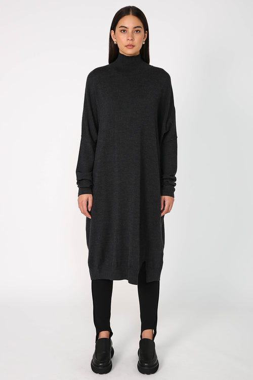 balance dress / charcoal marle