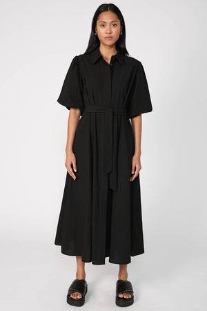 adhere midi dress / black