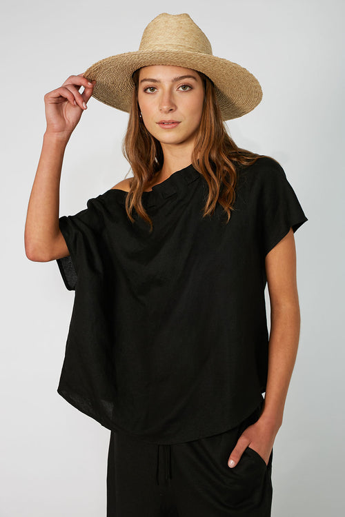 west straw hat / natural