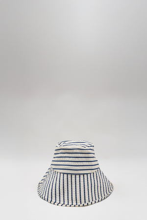 bounty bucket hat / ivory|navy stripe