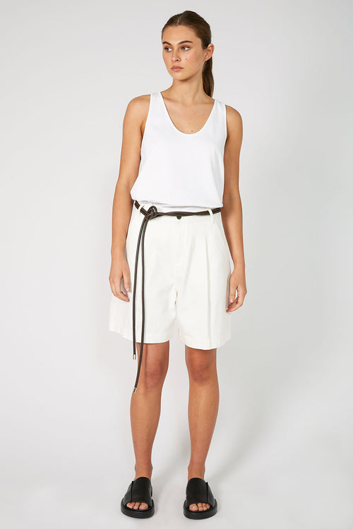 pillar short / ecru natural