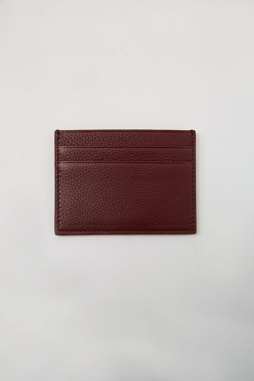 pebble card holder / crimson red