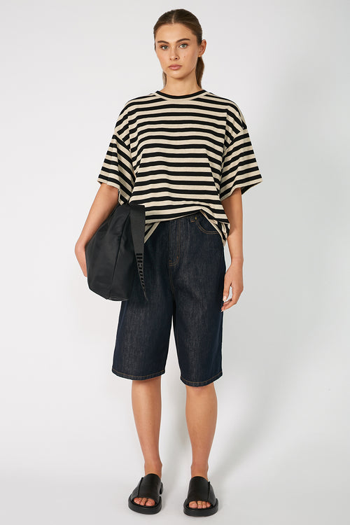 front runner tee / black|natural marle