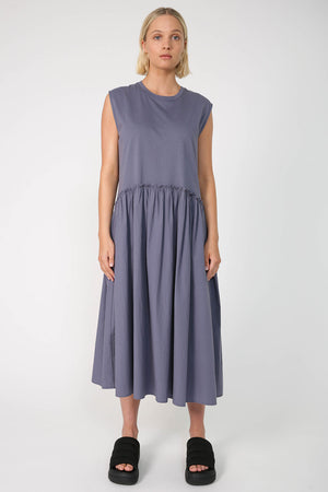 wandering dress / grey blue