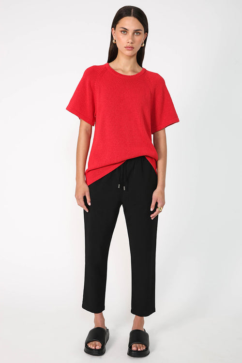 jet tee sweater / red