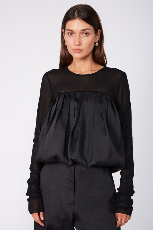bubble crop / black