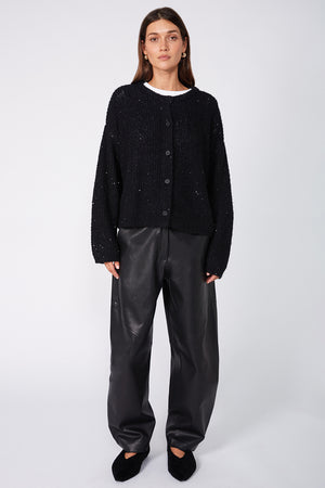 phase sequin cardi / black sequin