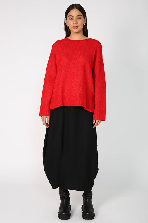 scanner sweater red m o o c h i
