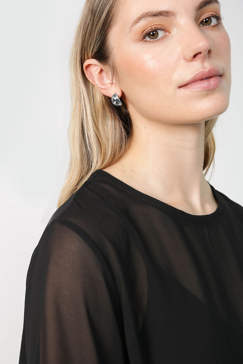 mini orb earring / silver
