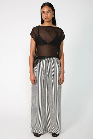 ranger pant / cream|black stripe